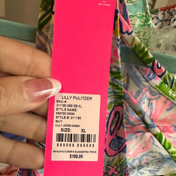 Lilly Pulitzer Kristen Floral Dress in Pink and Blue - Picture 4 of 5